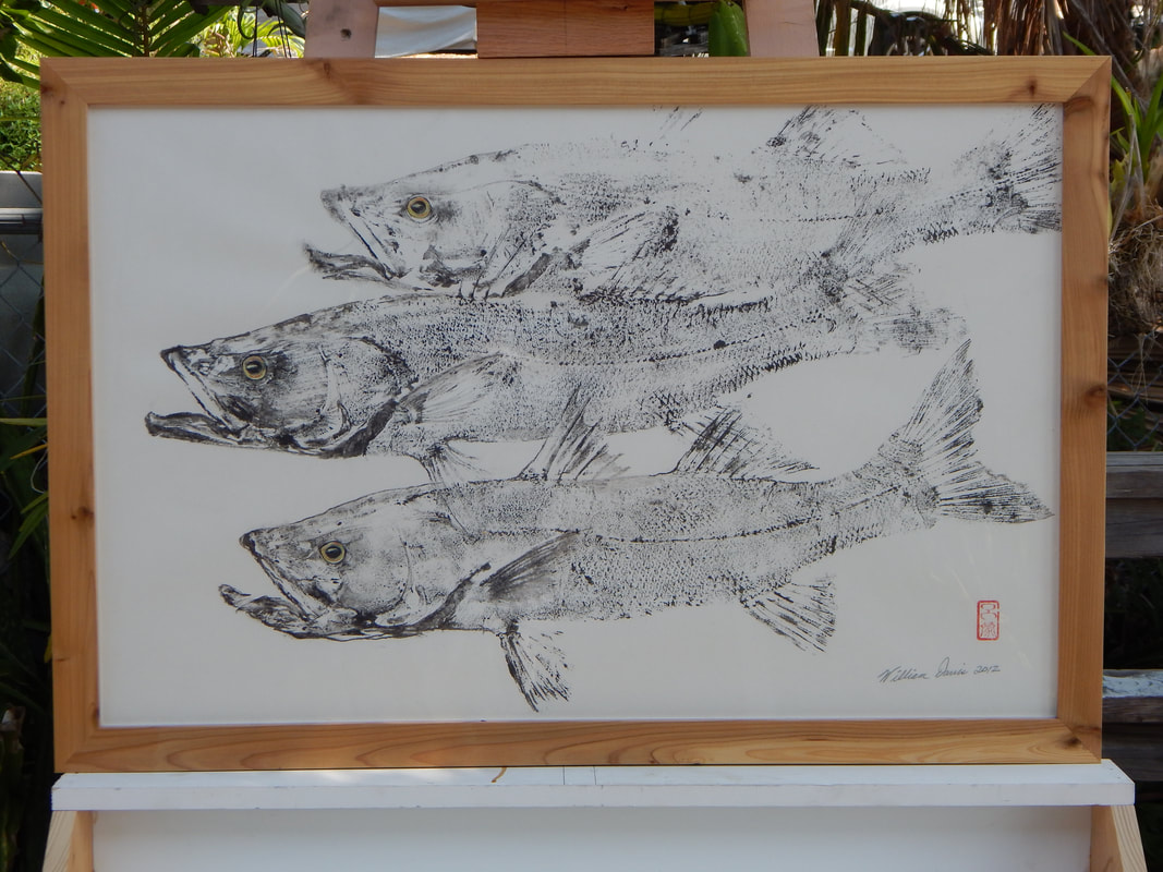 Florida Keys Ocean Gallery Gyotaku Snook